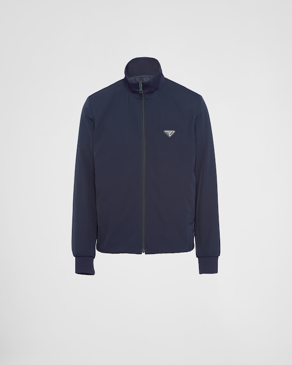 Stretch technical fabric zipper sweatshirt - Navy Stretch technical fabric zipper sweatshirt - Navy