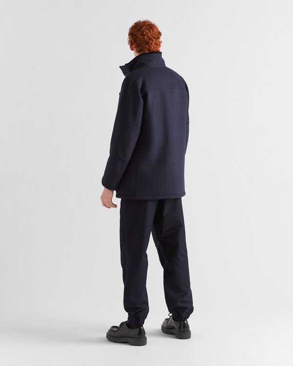 Wool blend and shearling jacket - Navy Wool blend and shearling jacket - Navy