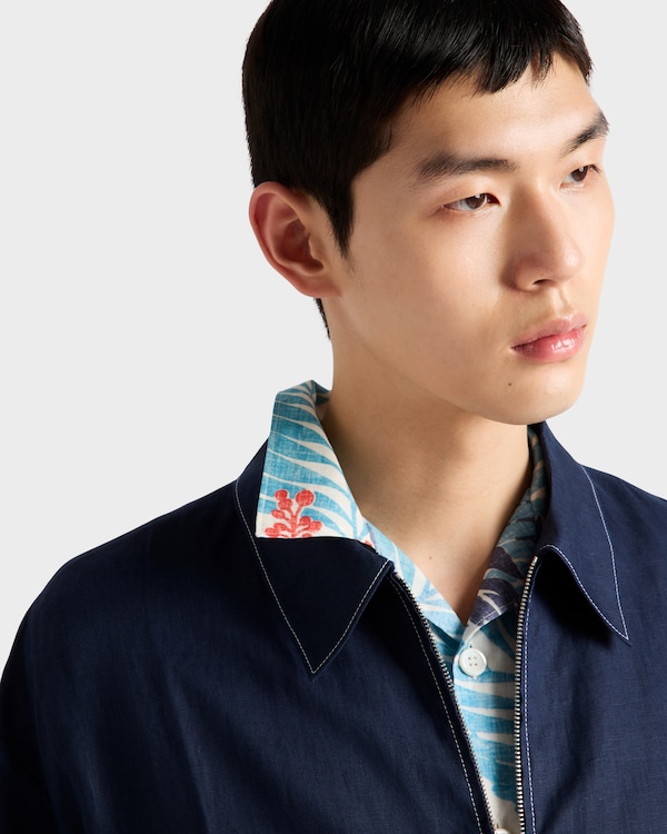 Cotton blouson jacket - Blue Cotton blouson jacket - Blue