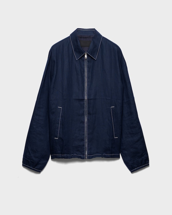 Cotton blouson jacket - Blue Cotton blouson jacket - Blue