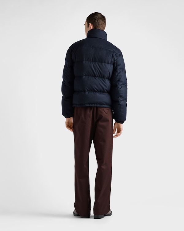 Medium-weight cashmere down jacket - Navy Medium-weight cashmere down jacket - Navy