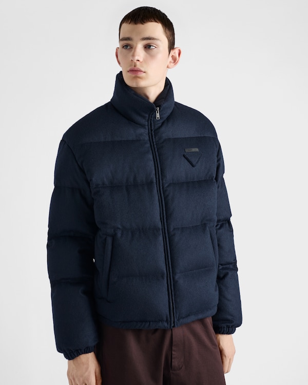 Medium-weight cashmere down jacket - Navy Medium-weight cashmere down jacket - Navy