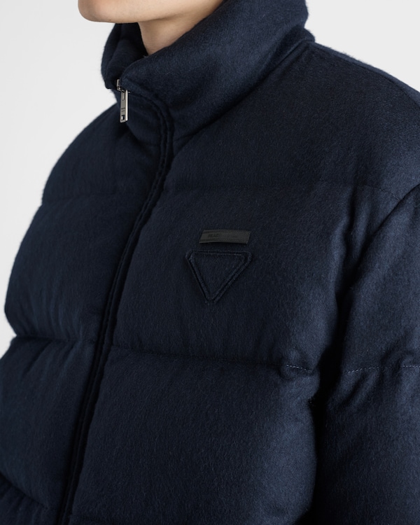 Medium-weight cashmere down jacket - Navy Medium-weight cashmere down jacket - Navy