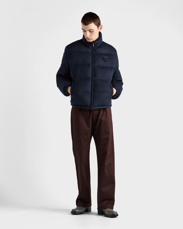 Medium-weight cashmere down jacket - Navy Medium-weight cashmere down jacket - Navy