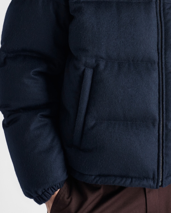 Medium-weight cashmere down jacket - Navy Medium-weight cashmere down jacket - Navy