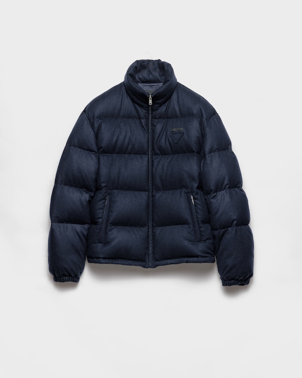 Medium-weight cashmere down jacket - Navy Medium-weight cashmere down jacket - Navy