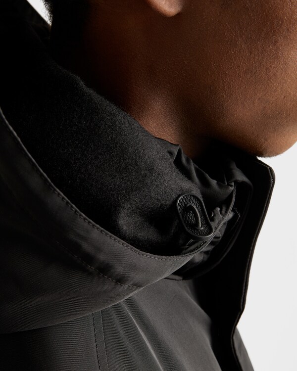 Medium-weight technical fabric down jacket - Black Medium-weight technical fabric down jacket - Black