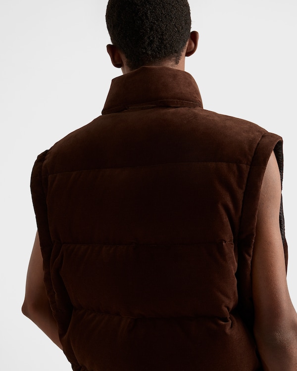 Medium-weight corduroy down jacket - Cocoa Brown Medium-weight corduroy down jacket - Cocoa Brown