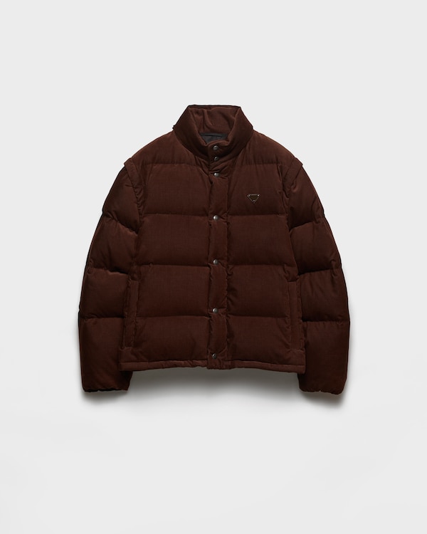 Medium-weight corduroy down jacket - Cocoa Brown Medium-weight corduroy down jacket - Cocoa Brown