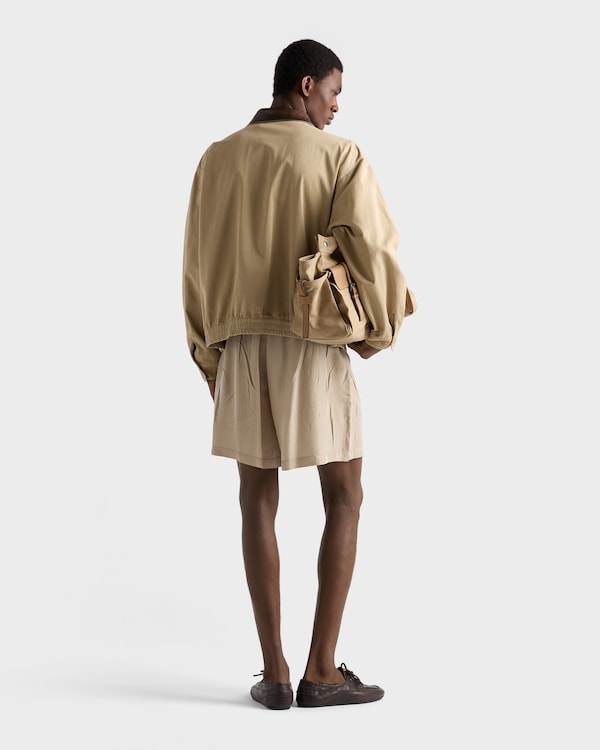 Cotton jacket with leather details - Cord Cotton jacket with leather details - Cord