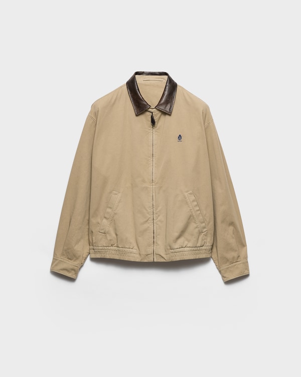 Cotton jacket with leather details - Cord Cotton jacket with leather details - Cord