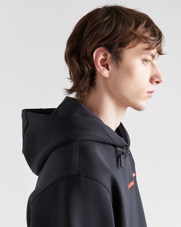 Recycled double jersey hoodie - Black Recycled double jersey hoodie - Black