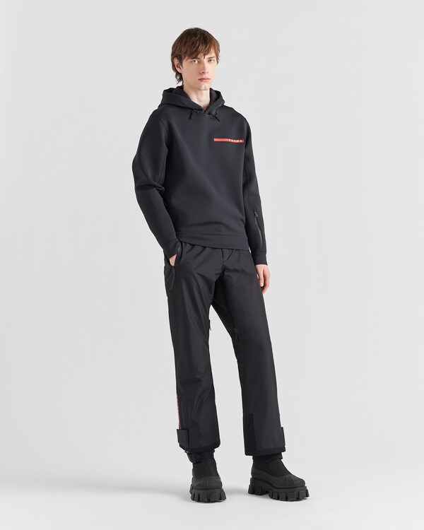 Recycled double jersey hoodie - Black Recycled double jersey hoodie - Black