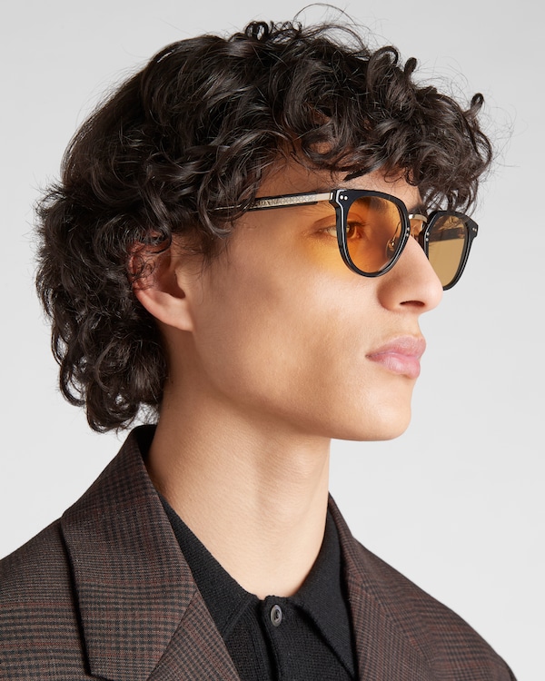 Sunglasses with Prada logo - Crystal Ochre Lenses Sunglasses with Prada logo - Crystal Ochre Lenses