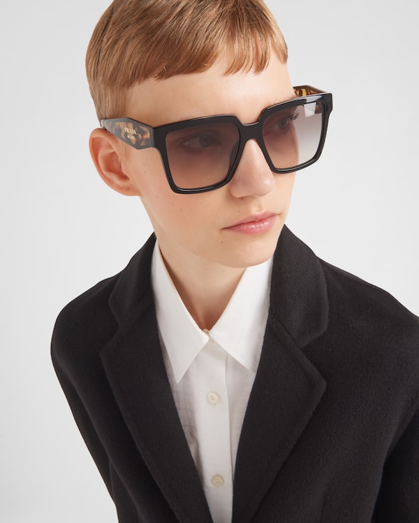 Sunglasses with Prada logo - Gradient Anthracite Gray Lenses Sunglasses with Prada logo - Gradient Anthracite Gray Lenses