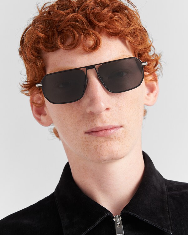 Sunglasses with iconic metal plaque - Slate Gray Lenses Sunglasses with iconic metal plaque - Slate Gray Lenses