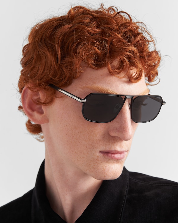 Sunglasses with iconic metal plaque - Slate Gray Lenses Sunglasses with iconic metal plaque - Slate Gray Lenses