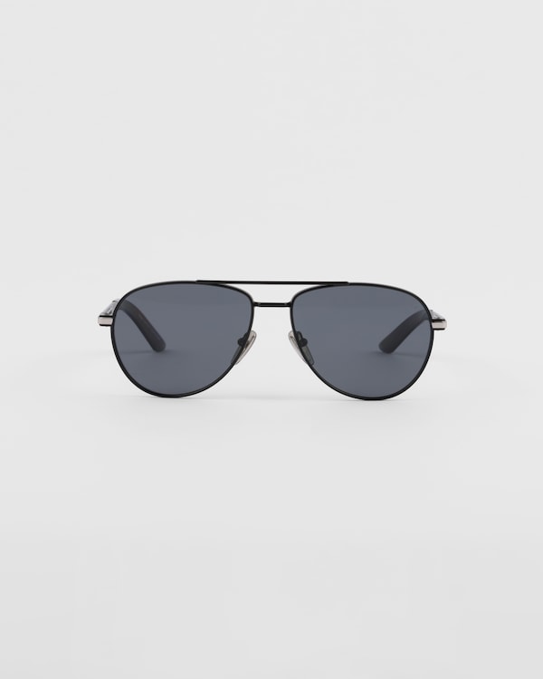 Sunglasses with iconic metal plaque - Polarized Black Lenses Sunglasses with iconic metal plaque - Polarized Black Lenses