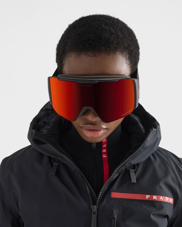 Prada Linea Rossa by Oakley snow goggle with interchangeable lenses - Torch/Persimmon Lenses Prada Linea Rossa by Oakley snow goggle with interchangeable lenses - Torch/Persimmon Lenses