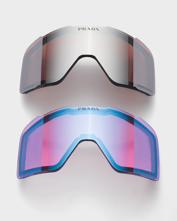 Prada Linea Rossa by Oakley可换镜片雪地护目镜 - 黑色/冰色镜片 Prada Linea Rossa by Oakley可换镜片雪地护目镜 - 黑色/冰色镜片