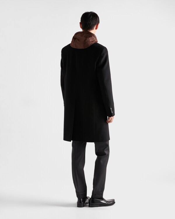 Single-breasted wool blend coat - Black Single-breasted wool blend coat - Black