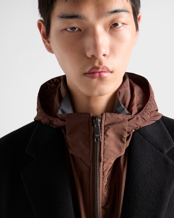 Single-breasted wool blend coat - Black Single-breasted wool blend coat - Black