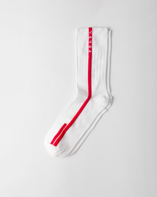 Re-Nylon knit socks - White Re-Nylon knit socks - White