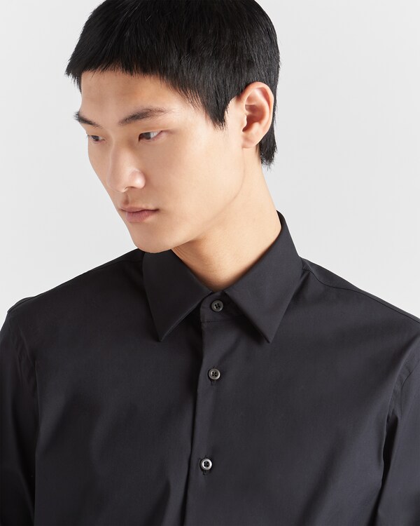 Stretch cotton shirt - Black Stretch cotton shirt - Black