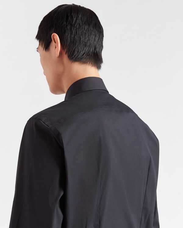 Stretch cotton shirt - Black Stretch cotton shirt - Black