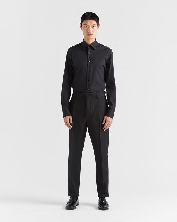 Stretch cotton shirt - Black Stretch cotton shirt - Black