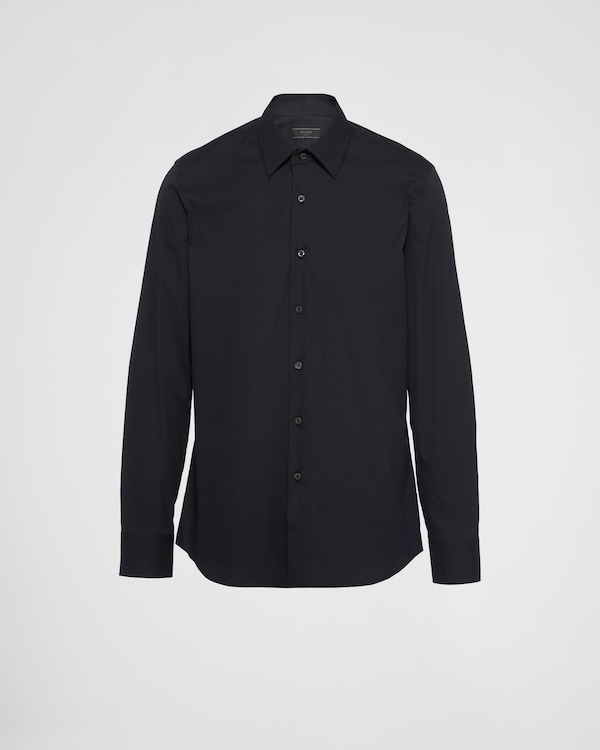 Stretch cotton shirt - Black Stretch cotton shirt - Black