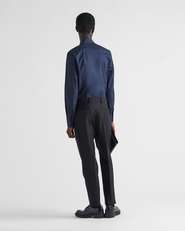 Stretch cotton shirt - Navy Stretch cotton shirt - Navy