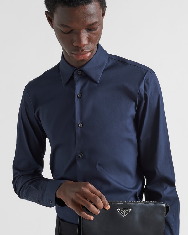 Stretch cotton shirt - Navy Stretch cotton shirt - Navy