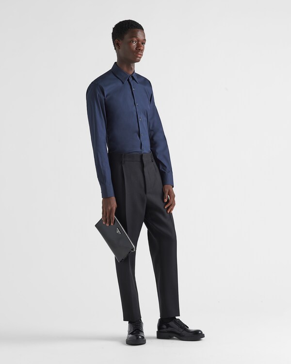 Stretch cotton shirt - Navy Stretch cotton shirt - Navy