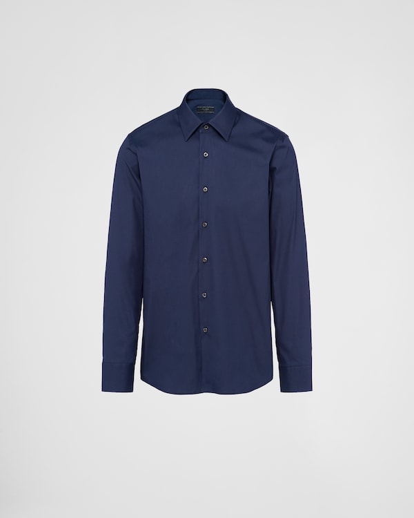 Stretch cotton shirt - Navy Stretch cotton shirt - Navy