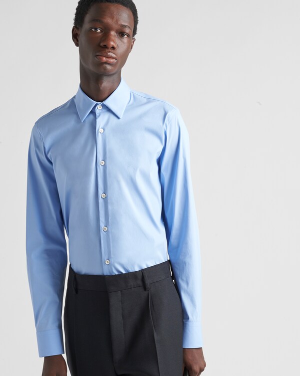 Stretch cotton shirt - Sky Blue Stretch cotton shirt - Sky Blue