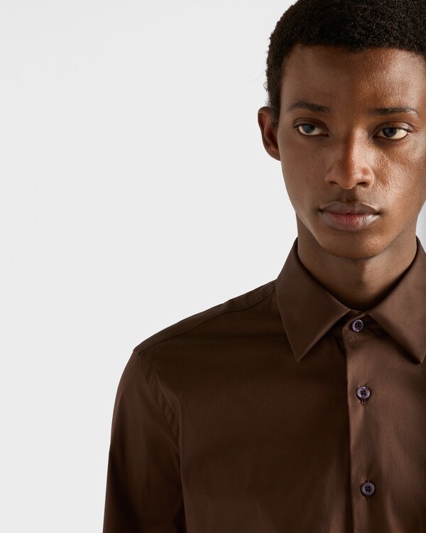 Stretch cotton shirt - Ebony Stretch cotton shirt - Ebony