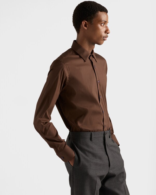 Stretch cotton shirt - Ebony Stretch cotton shirt - Ebony