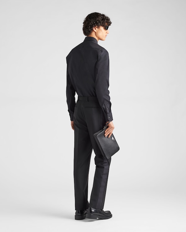 Stretch Poplin Shirt - Black Stretch Poplin Shirt - Black