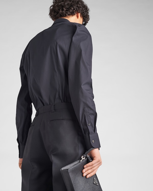 Stretch Poplin Shirt - Black Stretch Poplin Shirt - Black