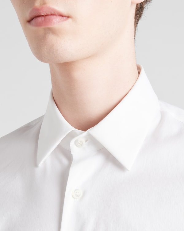 Stretch Poplin Shirt - White Stretch Poplin Shirt - White