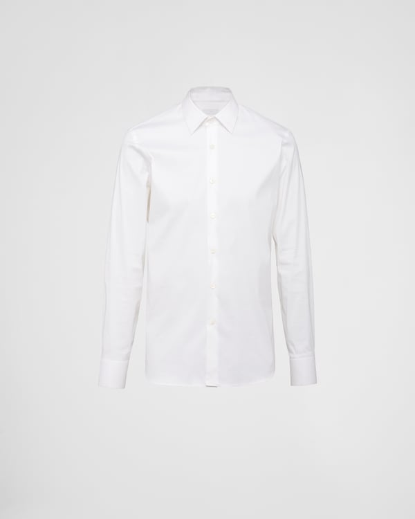 Stretch Poplin Shirt - White Stretch Poplin Shirt - White