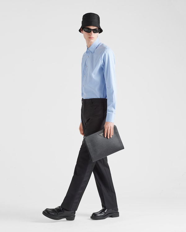 Stretch Poplin Shirt - Sky Blue Stretch Poplin Shirt - Sky Blue