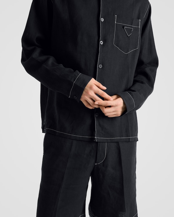 Linen shirt - Black Linen shirt - Black