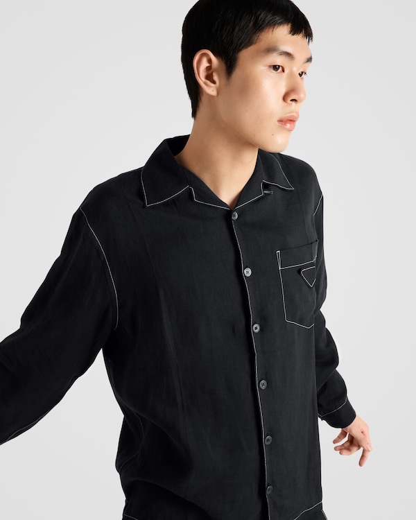 Linen shirt - Black Linen shirt - Black