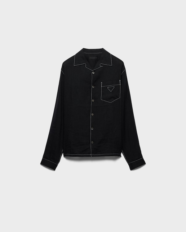 Linen shirt - Black Linen shirt - Black