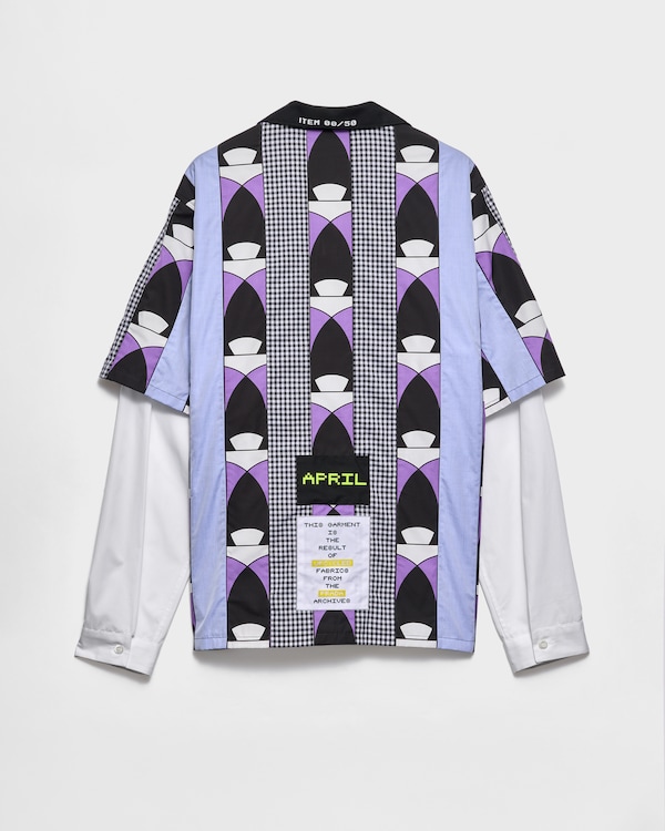 Timecapsule印花棉衬衫 - 浅蓝色/樱草色 Timecapsule印花棉衬衫 - 浅蓝色/樱草色