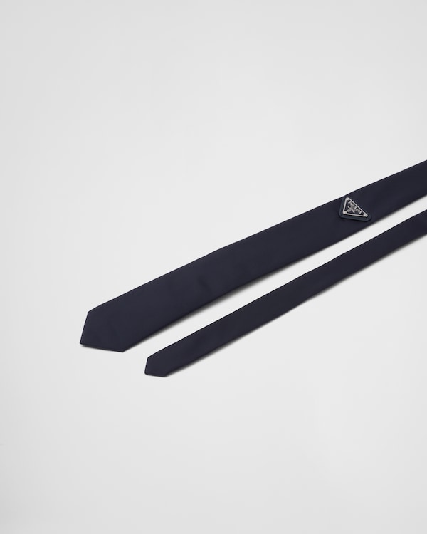 Re-Nylon gabardine tie - Blue Re-Nylon gabardine tie - Blue