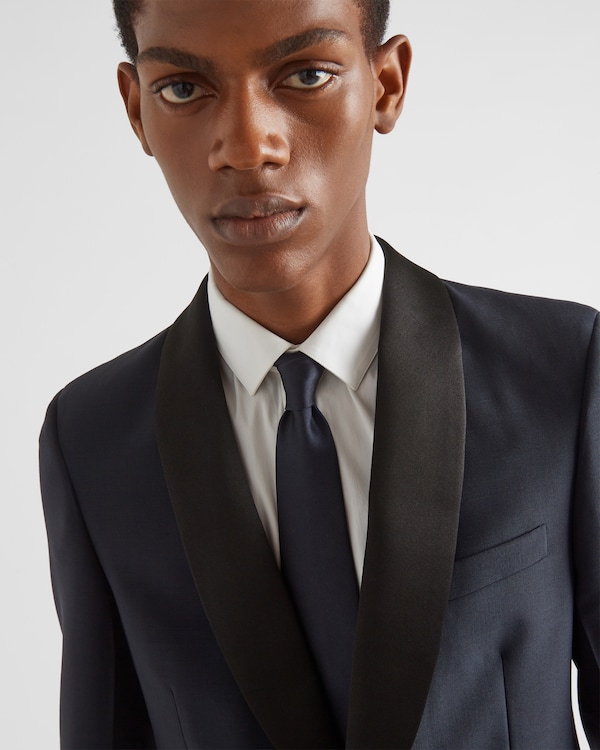 Satin tie - Navy Satin tie - Navy