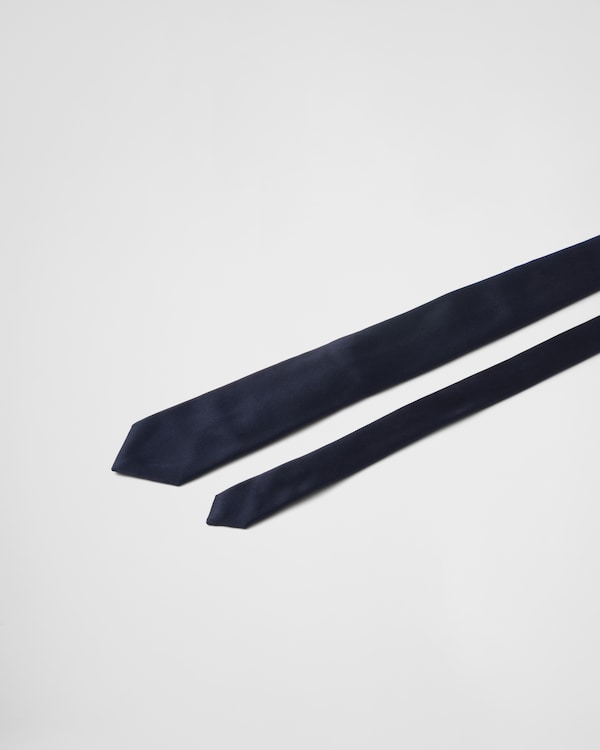 Satin tie - Navy Satin tie - Navy